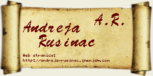 Andreja Rusinac vizit kartica